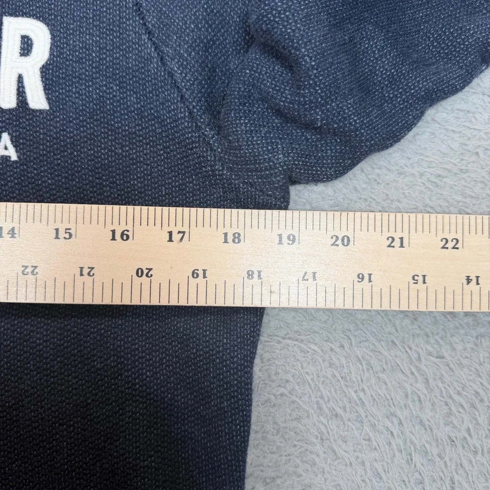 Vintage Y2K Hollister California Mens S Navy Blue Knit Logo Crewneck Sweatshirt